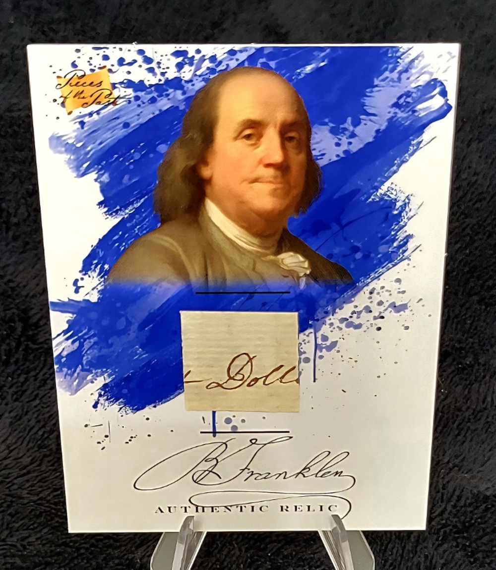 Authentic Handwriting Relic of Benjamin Franklin Inventor and Founding Father